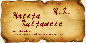 Mateja Kuljančić vizit kartica